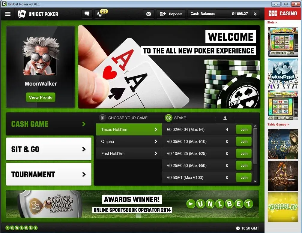 Unibet screenshot